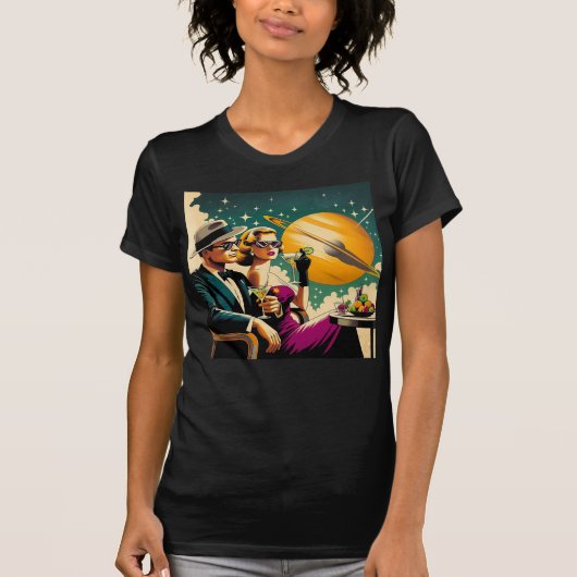 Space Age Las Vegas Martini Gangster Party T-Shirt (Vorderseite)