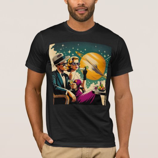 Space Age Las Vegas Martini Gangster Party T-Shirt (Vorderseite)