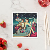 Space Age Las Vegas Martini-Party Serviette (Beispiel)