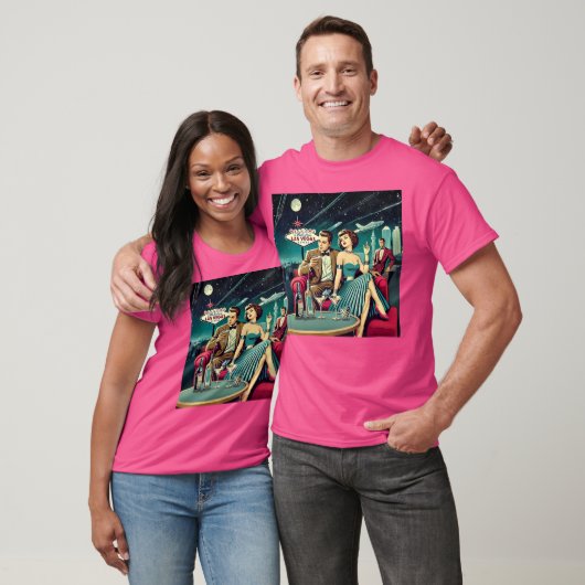 Space Age Las Vegas Martini Party T-Shirt (Unisex)