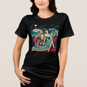 Space Age Las Vegas Martini-Party Tri-Blend Shirt