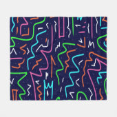 Space Age Maze Abstrakt Print Fleecedecke (Vorderseite (Horizontal))