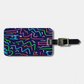 Space Age Maze Abstrakt Print Gepäckanhänger (Vorderseite horizontal)