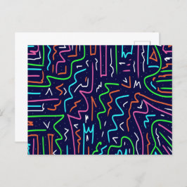 Space Age Maze Abstrakt Print Postkarte