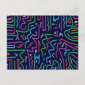 Space Age Maze Abstrakt Print Postkarte (Vorderseite)