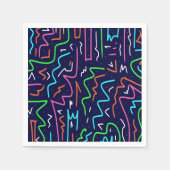 Space Age Maze Abstrakt Print Serviette (Vorderseite)