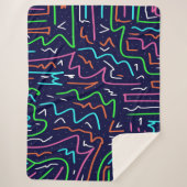 Space Age Maze Abstrakt Print Sherpadecke (Vorderseite)