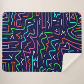 Space Age Maze Abstrakt Print Sherpadecke (Vorderseite (Horizontal))