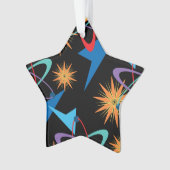 Space Age Retro mehrfarbiges Muster Ornament (Vorderseite)