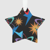 Space Age Retro mehrfarbiges Muster Ornament (Vorderseite)