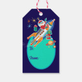 Space Age Santa Christmas Geschenkanhänger (Rückseite)