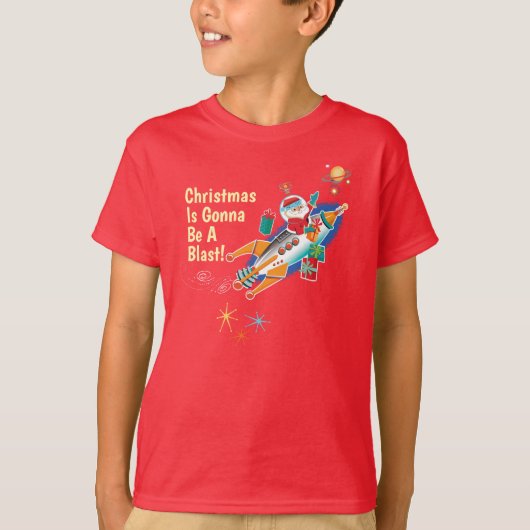Space Age Santa T Shirt (Vorderseite)