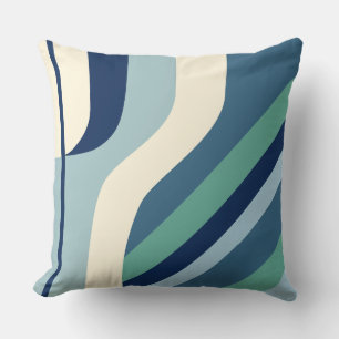 "Space Age Stripe Blues" Kissen
