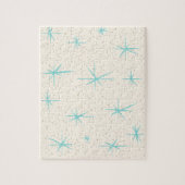 Space Age Türkis Sternexplosionen Puzzle (Vertikal)