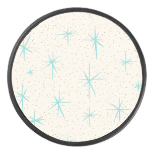 Space Age Turquoise Sternexplosionen Cribbage Boar Eishockey Puck