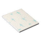 Space Age Turquoise Sternexplosionen Notepad Notizblock (angewinkelt)