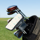 Space Age Turquoise Sternexplosionen Putter Cover Golf Headcover (In Situ)
