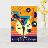 Space Age Willkommen im Atomi Martini Club Karte (Gelbe Blume)