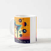 Space Age Willkommen im Atomic Martini Club Kaffeetasse (Vorderseite Links)