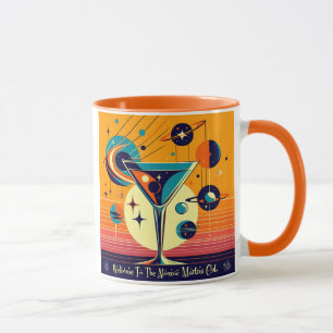 Space Age Willkommen im Atomic Martini Club Tasse