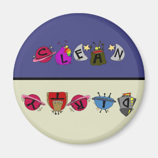 Space Alien Clean Dirty Dishwasher Magnet