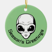 Space Alien Extraterrestrial Sein Keramik Ornament (Vorne)