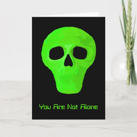 Space Alien Face Funny Green Black UFO wird gut Karte (Vorderseite)