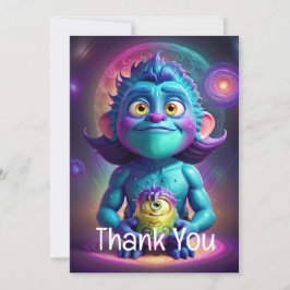 Space Alien & Friend Dankeskarte