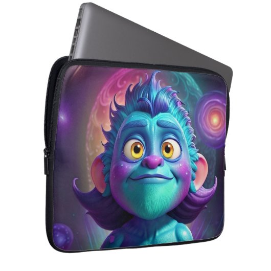 Space Alien & Friend Laptopschutzhülle (Vorne Rechts)