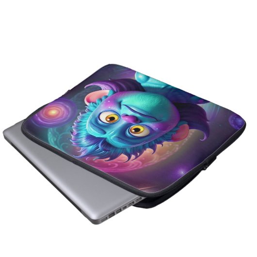 Space Alien & Friend Laptopschutzhülle (Vorne Knopf)