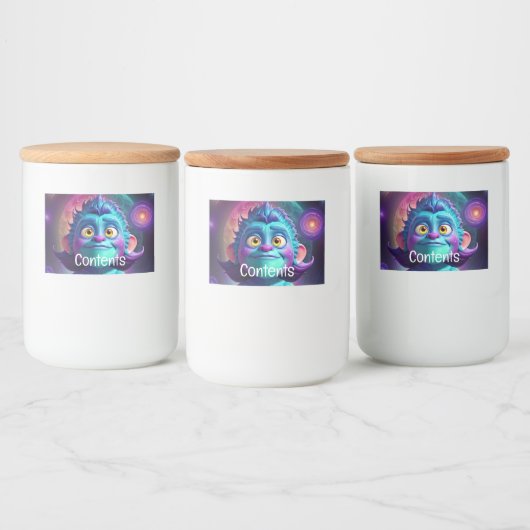 Space Alien & Friend Lebensmitteletikett (Flaschen)