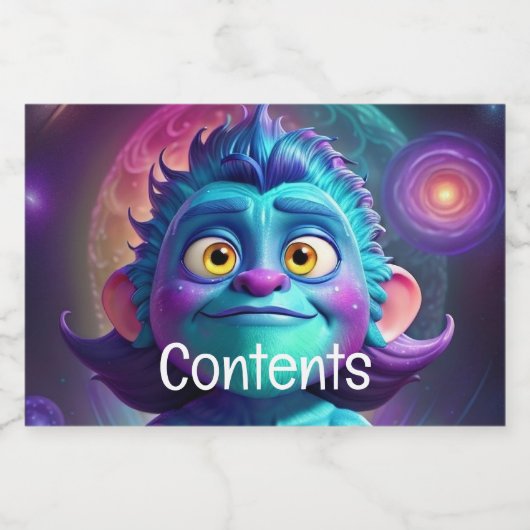 Space Alien & Friend Lebensmitteletikett (Einzelnes Label)