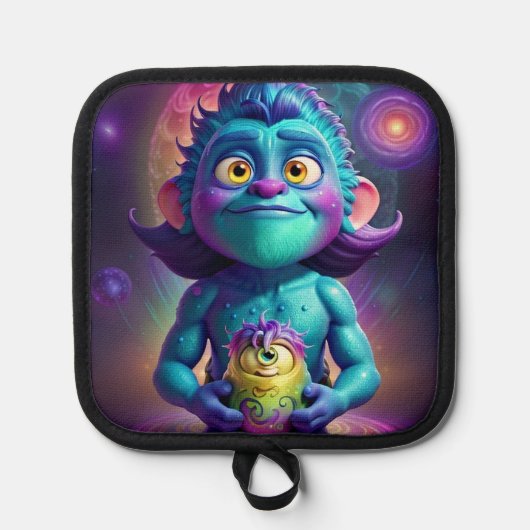 Space Alien & Friend Topflappen (Vorderseite)