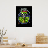 Space Alien Gangstа UFO Extraterrestrials Rapper Poster (Küche)