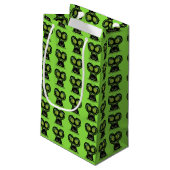 Space Alien Gift Bag Kleine Geschenktüte (Rückseite Schrägansicht)