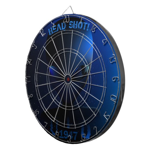 Space Alien "HEAD SHOT!" Dartscheibe (Vorderseite rechts)