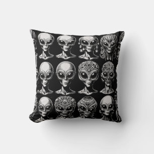 Space Alien Heads Extraterrestrial Sci Fi Kissen
