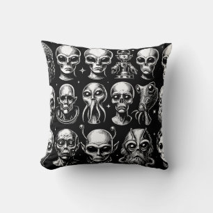 Space Alien Heads Extraterrestrial Sci Fi Kissen