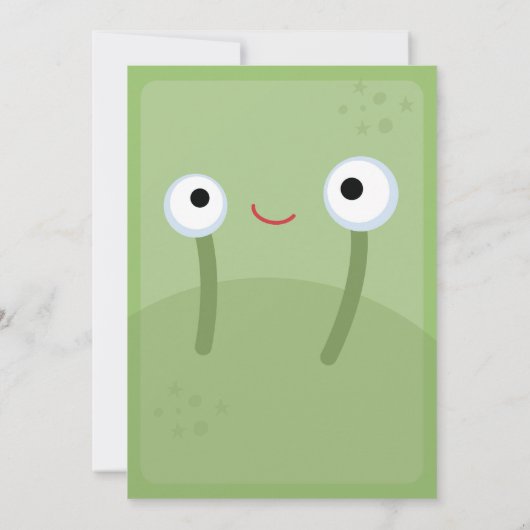 Space Alien Invitation for Birthday Party UFO Einladung (Rückseite)