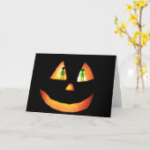 Space Alien Jack-O-Lantern Halloween Karte (Gelbe Blume)