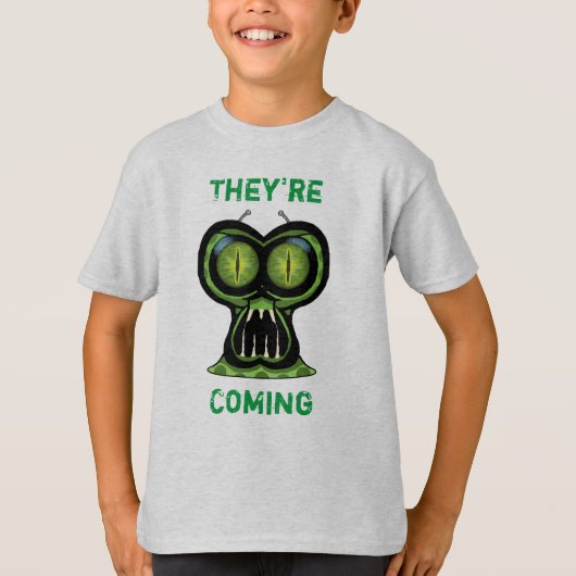 Space Alien Kids' Hanes ComfortBlend® Sweatshirt T-Shirt (Vorderseite)