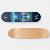 Space Alien Personalized Skateboard (Horizontal)