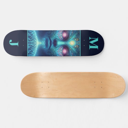 Space Alien Personalized Skateboard (Horizontal)