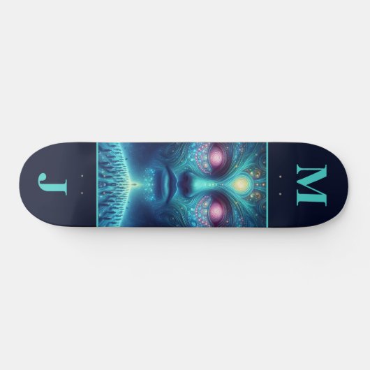 Space Alien Personalized Skateboard (Horizontal)
