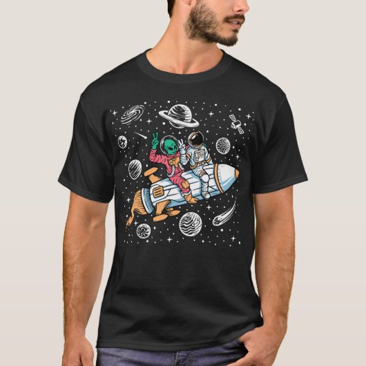 Space Alien Reitrockets T - Shirt - Astronaut (Vorderseite)