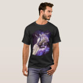Space Alien Riding Dragon T-Shirt (Vorne ganz)