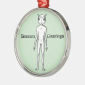 Space Alien Sci Fi Christmas Ornament Aus Metall (Links)