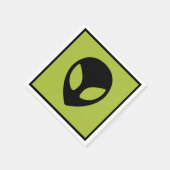 Space Alien Sci Fi Extraterrestristriale Cocktail Serviette (Ecke)