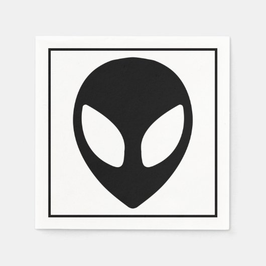 Space Alien Sci Fi Extraterrestristriale Cocktail Serviette (Vorderseite)