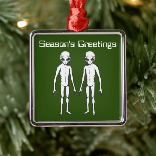 Space Alien Sci Fi Ornament Aus Metall (Baum)